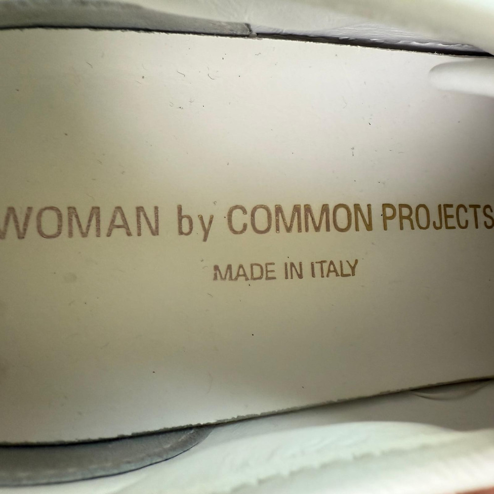 Woman by Common Projects Achilles Womens Leather Low Top Sneaker White Sz 38 US7 - Picture 8 of 9